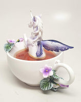 Amy Brown Art Original Enchanted Unicorn Tea Cup Fantasy Art Figurine Collectible 5.75 inch