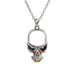 MYSTICA JEWELRY COLLECTION DEVILISH SKULL PEWTER ALLOY NECKLACE