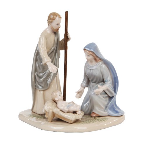 PACIFIC GIFTWARE 4.5 Inch The Holy Family Nativity Scene Ceramic Statue Figurine