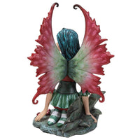 Amy Brown Art "Waiting for Santa" Christmas Fairy Collection Resin Figurine Home Decor