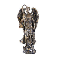PACIFIC GIFTWARE Bronzed Small Saint Raphael Figurine Made of Polyresin