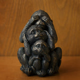 PACIFIC GIFTWARE Stacked See No Evil Hear No Evil Speak No Evil Monkeys Totem Pole Figurine Home and Garden Decoration