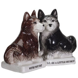 PACIFIC GIFTWARE We're Not Fat Huskies Ceramic Salt and Pepper Shakers Set