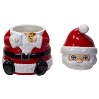 PACIFIC GIFTWARE Xmas Christmas Santa Ceramic Cookie Jar