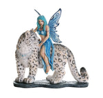 PACIFIC GIFTWARE Fairy Hima with Snow Leopard Collectible Home Decor Figurine