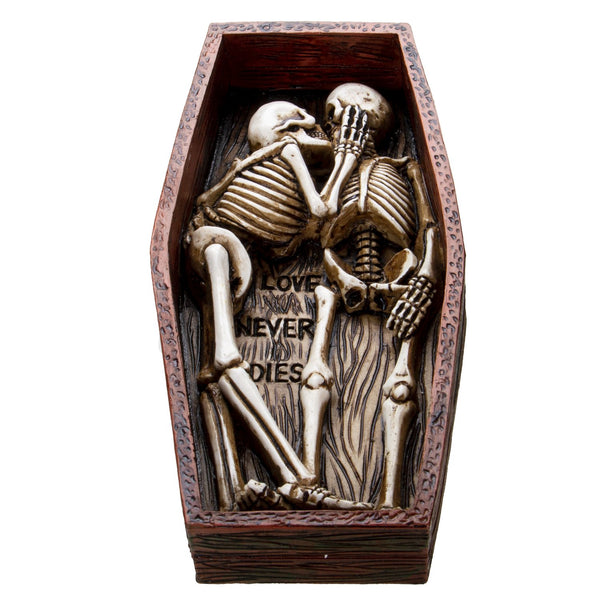 PACIFIC GIFTWARE Love Never Dies Couple Buried Together in The Coffin Resin Figurine