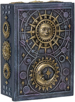 PACIFIC GIFTWARE Fortune Telling Astrology Sun and Moon Design Sculptural Tarot Box Jewelry Trinket Keepsake Fengshui Lucky Talisman Home Accent Decor 5.25"L