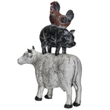 PACIFIC GIFTWARE American Art Animal Farm Barnyard Stacked Animal Resin Figurine