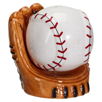 PACIFIC GIFTWARE Baseball Caught in a Mitt You're OUT Ceramic Salt and Pepper Shakers Set