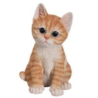 PACIFIC GIFTWARE Realistic and Cute Orange Tabby Kitten Collectible Figurine Amazing Detail Glass Eyes Hand Painted Resin Life Size 8 inch Figurine Perfect for Cat Lover Collectible