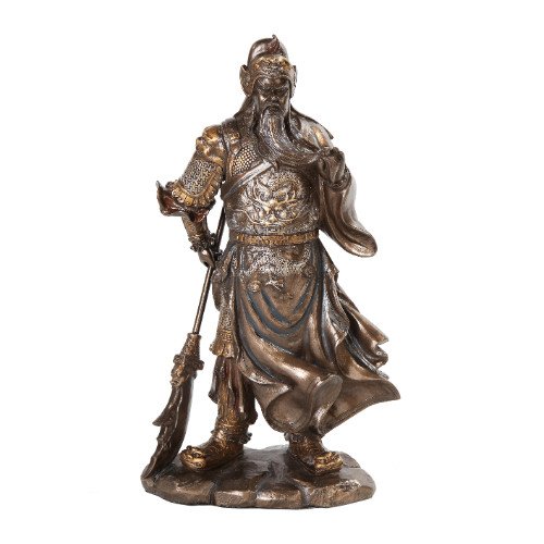 PACIFIC GIFTWARE Guan Yu Chinese Fighting Warrior Resin Statue Figurine, 12.25"