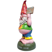 PACIFIC GIFTWARE Hippie Gnome Pot Smoking "Keep On Grass" Garden Gnome Statue 10H