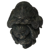 PACIFIC GIFTWARE Stacked See No Evil Hear No Evil Speak No Evil Monkeys Totem Pole Figurine Home and Garden Decoration