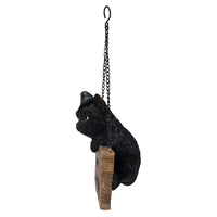 PACIFIC GIFTWARE Happy Halloween 3D Black Kitten Cat Figurine Welcome Sign Door Wall Plaque