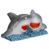 PACIFIC GIFTWARE Shark Jaws King of the Ocean Ceramic Salt and Pepper Shakers Set