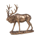 PACIFIC GIFTWARE Elk/Moose Golden Finish Resin Figurine