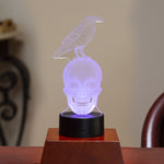 PACIFIC GIFTWARE LED Light 3D Raven on Skull Decorative Sign Home Decor