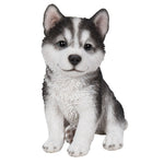 PACIFIC GIFTWARE Adorable Realistic Animal Sitting Husky Puppy Resin Figurine