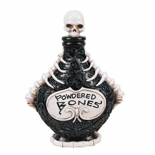 PACIFIC GIFTWARE Mysticism Magic Skull 'Powdered Bones' Resin Bottle