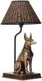 Pacific Giftware Egyptian God of Underworld Anubis Sculptural Table Lamp with Shade 18 inch Tall