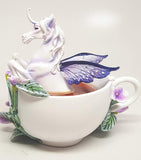 Amy Brown Art Original Enchanted Unicorn Tea Cup Fantasy Art Figurine Collectible 5.75 inch