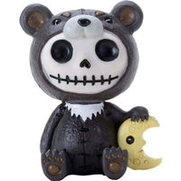 SUMMIT COLLECTION Furrybones Kuma Signature Skeleton in Brown Bear Costume with Crescent Moon