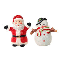 PACIFIC GIFTWARE Santa and Snowman Salt and Pepper Shaker