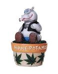 "Hippie-Pot-A-Mus" Stoned Weed Smoking Hippo Stash Box Novelty Trinket Box