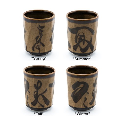 Japan Collection Made in Japan Yunomi Four Seasons Design Traditional Japanese Tea Cup