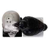 PACIFIC GIFTWARE Quoth The Raven Halloween Ceramic Salt and Pepper Shakers Set