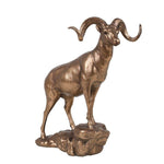 PACIFIC GIFTWARE Bighorn Sheep Ovis Canadensis Golden Finish Resin Figurine