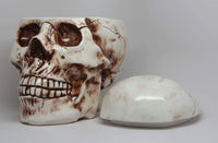 PACIFIC GIFTWARE 8 Inch Skeleton Skull Shaped Ceramic Cookie Jar Statue Figurine