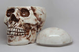 PACIFIC GIFTWARE 8 Inch Skeleton Skull Shaped Ceramic Cookie Jar Statue Figurine