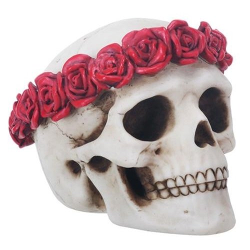 SUMMIT COLLECTION 4.5 Inch Day of The Dead Flower Traditional Sugar Skull Display Statue