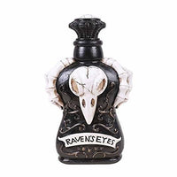 PACIFIC GIFTWARE Raven Skull Poison Magic Resin Bottle Figurine