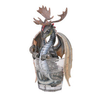 Pacific Giftware Liquor Vodka Winged Dragon in Cup Resin Figurine By Stanley Morrison