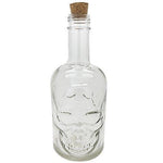 PACIFIC GIFTWARE Novelty Glass Skull Face Decanter 30oz Vodka Wine Bottle