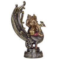 PACIFIC GIFTWARE Hindu Elephant God Lord Ganesha on Peacock Lord of Success Resin Figurine Statue