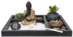 PACIFIC GIFTWARE Black Buddha Resin Figurine Zen Garden Set