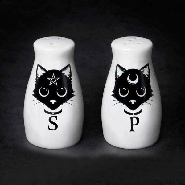 ALCHEMY ENGLAND DESIGN Sacred Cats Salt and Pepper Shakers Set