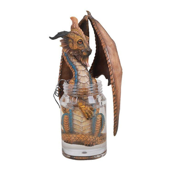 STANLEY MORRISON Liquor Moonshine Spirits Winged Dragon in Jar Resin Figurine