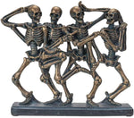 Pacific Giftware Dancing Skeleton Quartet Resin Collectible Figurine 8.15” Tall