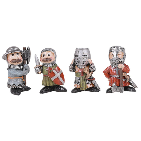 PACIFIC GIFTWARE Medieval Knight Mini Resin Figurine Set of 4