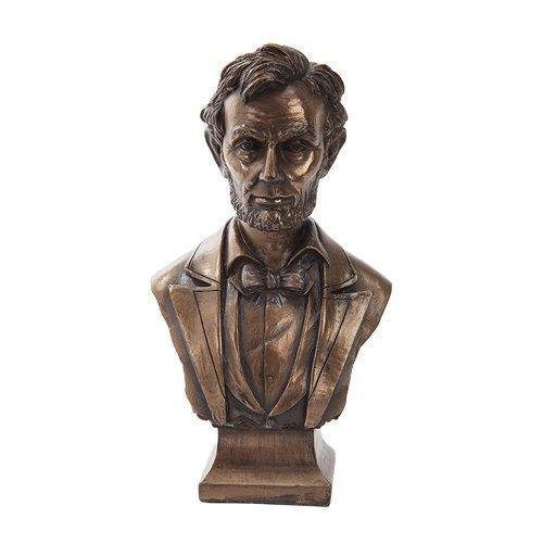 PACIFIC GIFTWARE Bronze Colored Abraham Lincoln Bust Figurine Statue