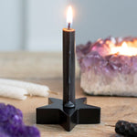 BOTEGA EXCLUSIVE Black Star Spell Wooden Candle Holder Set of 3
