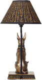 Pacific Giftware Egyptian God of Underworld Anubis Sculptural Table Lamp with Shade 18 inch Tall