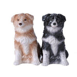 PACIFIC GIFTWARE 4.75 inches Border Collie Couple Magnetic Salt and Pepper Shaker Kitchen Set