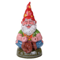 PACIFIC GIFTWARE Hippie Gnome Meditating "It Is What It Is" Garden Gnome Statue