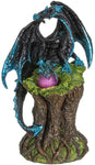 PACIFIC GIFTWARE Fantasy Blue Dragon Preched on Tree Illuminated with LED Light