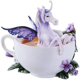 Amy Brown Art Original Enchanted Unicorn Tea Cup Fantasy Art Figurine Collectible 5.75 inch